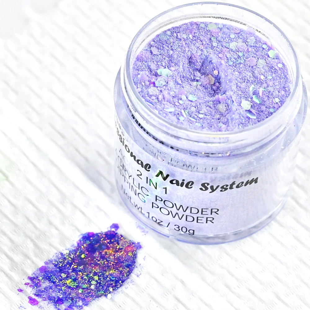 

XIAOBANBAN 1oz/30grams Manicure Acrylic/Dipping/Carving Powder Mix Glitter-3 IN 1/21 Colors/Nail Art Decor Accessories Glitter