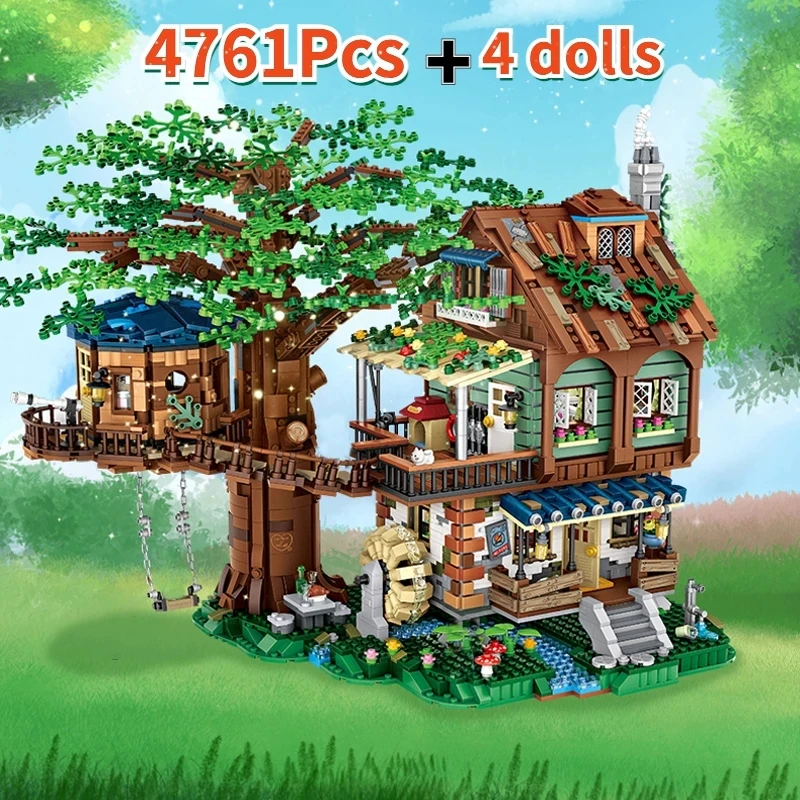 

4761Pcs LOZ Mini Blocks City Street View Spring Autumn 2 in 1 DIY Building Block Sets Village Urban Tree House Toys For Kid Gift