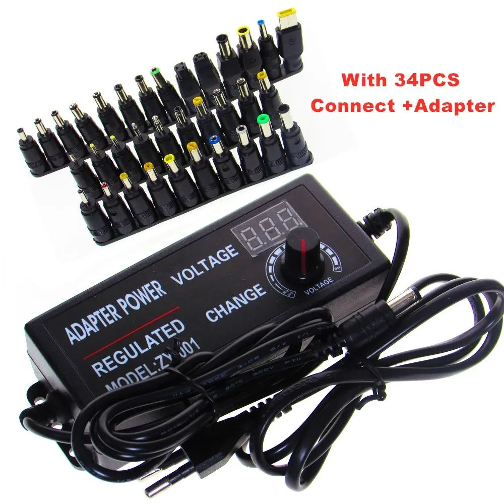 

AC DC Power Supply Adapter 3V 5V 9V 12V 24V 36V Transformers 220V To 12V Power Supply 1A 2A 3A 5A 10A Adjustable Display Srceen