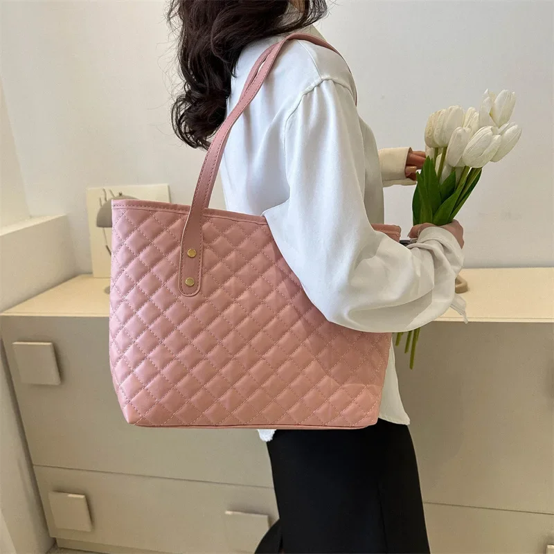 

Tote Bags for Women Leather Luxury Designer Handbag Large Capacity Ladies Pink Clutch Bag Casual Shoulder Bags Bolsa Feminina