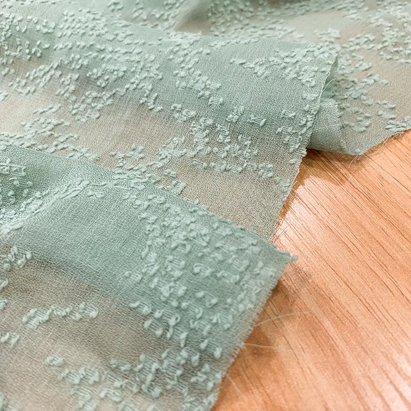Мягкая шифоновая Полиэстеровая жаккардовая имитация льняной тюлевой сетчатой