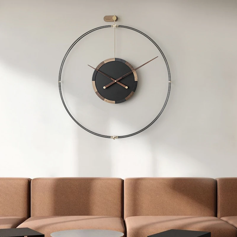 

Spain Nordic Light Luxury Wall Clock Simple Modern Living Room Wall Hanging Creative Personality Art Clock Table Home Decoration