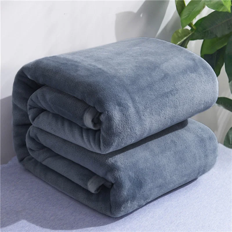 

Solid Color Cloud Marten Blanket A Nap Flannel Coral Wool 120 150 180 200 230 Warm Soft Sheet Cover Student Adult General Tapest