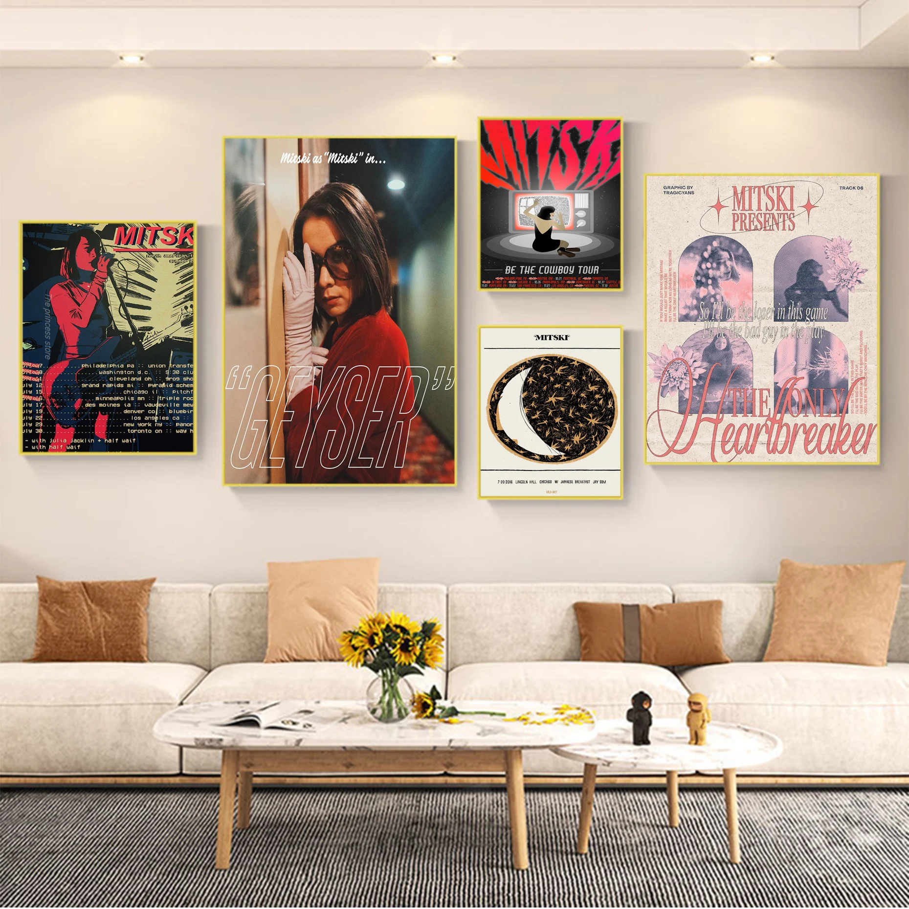 

Singer Mitski DIY Sticky Poster Waterproof Paper Sticker Coffee House Bar Home Decor