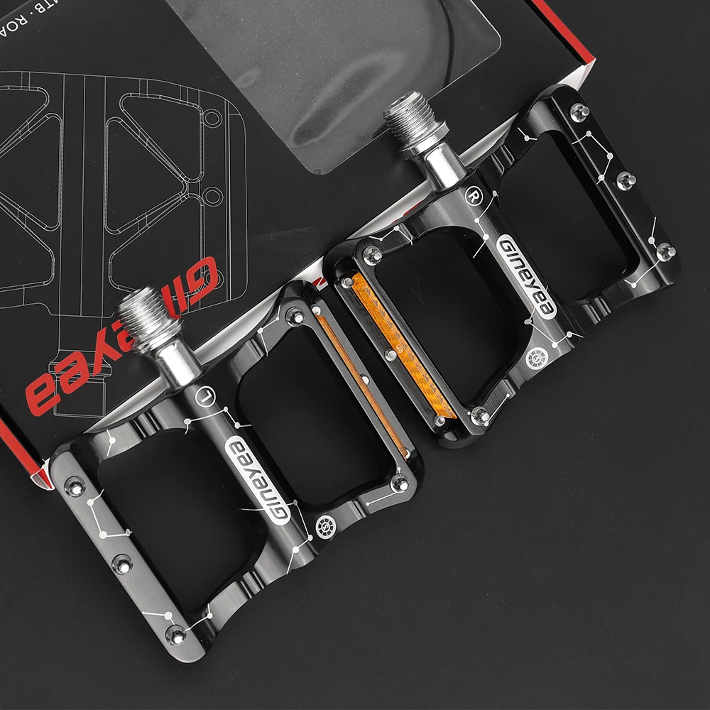 GINEYEA велосипедные педали с 3 подшипниками нескользящая педаль для горного