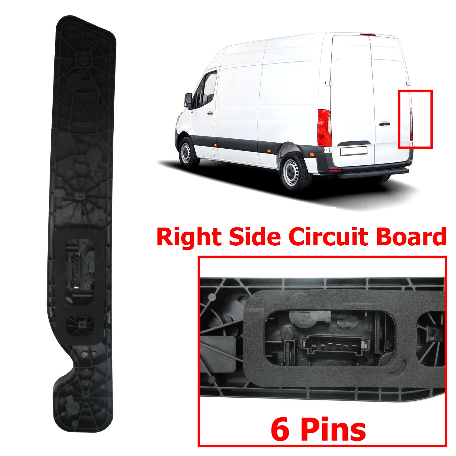 Фото Правый держатель лампы печатной платы для Mercedes-Benz Sprinter W907 W910 02/2018-9108200100 9108200300 A9108200100 A9108200300 №1