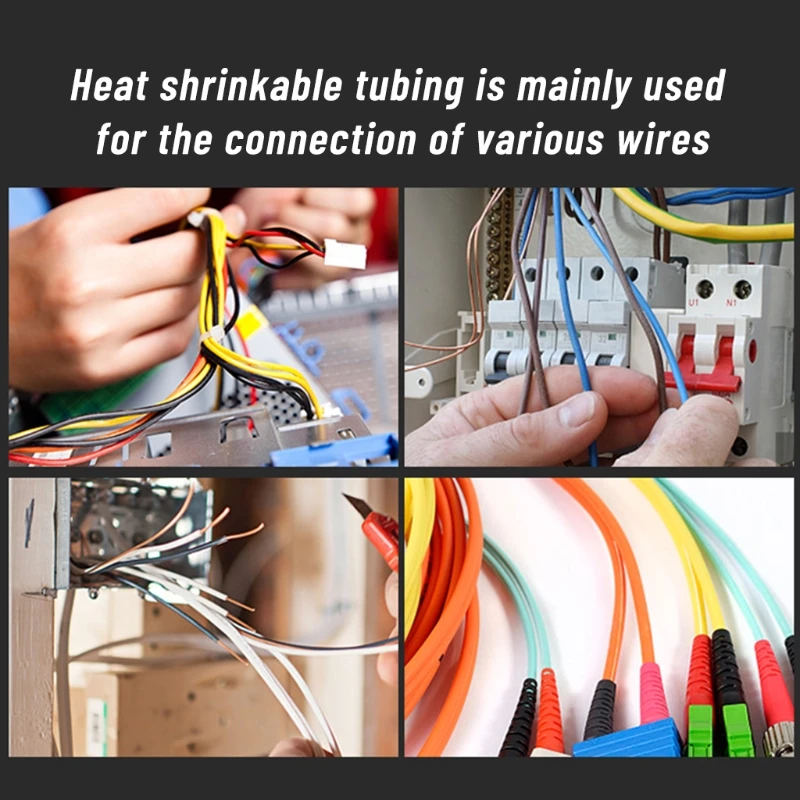 

164 Pcs/set Heat Shrink Tube Kit Insulation Sleeving Wire Shrink Wrap for Wires Repairs Soldering Automotive Wiring Q81C