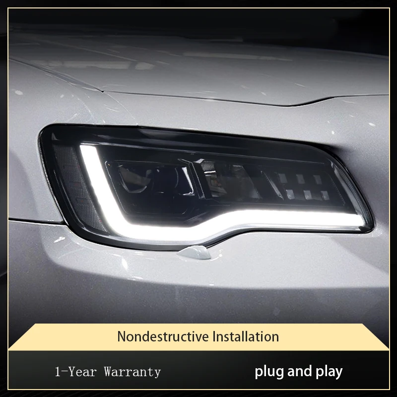 2 шт. авто фары для Chrysler 300C 2011-2017 передняя лампа модифицированная DRL фара