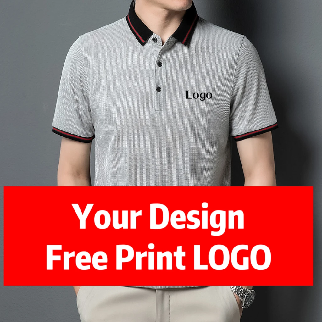 

2023 Summer Men Customized Polo Shirt Print Your Own HD Photo Design Men's Breathable Short Sleeved Tee Shirts Jerseys Tops