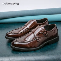 golden sapling businessmen shoes fashion leather flats classics mens formal shoe office career men loafers retro dress oxfords