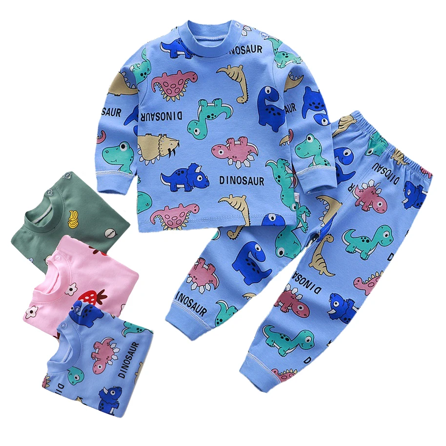 Купи Kids Boys Girls Pajama Set Children Cartoon Sleepwear Suit T-Shirt Top + Pant Toddler Baby Autumn Winter Sleeping Underwear Set за 409 рублей в магазине AliExpress