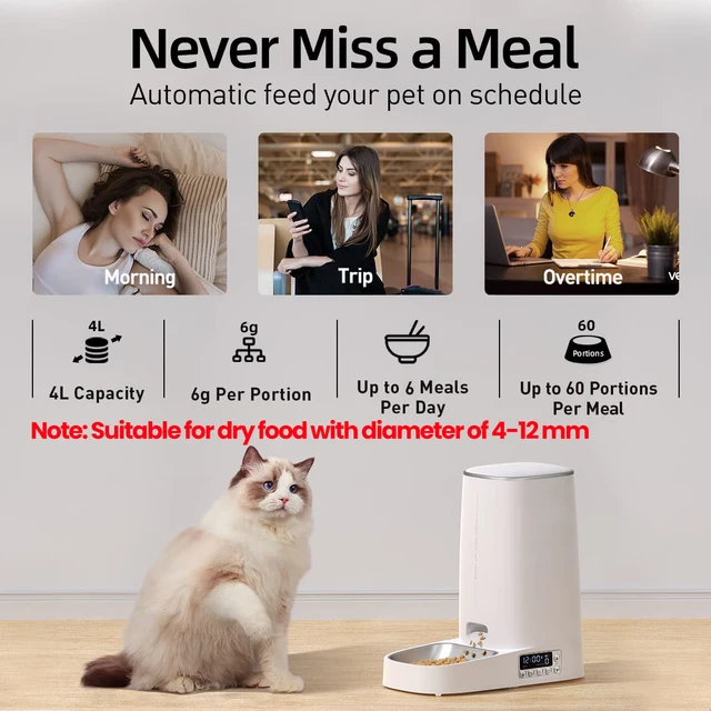 ROJECO 4L Automatic Pet Feeder 2
