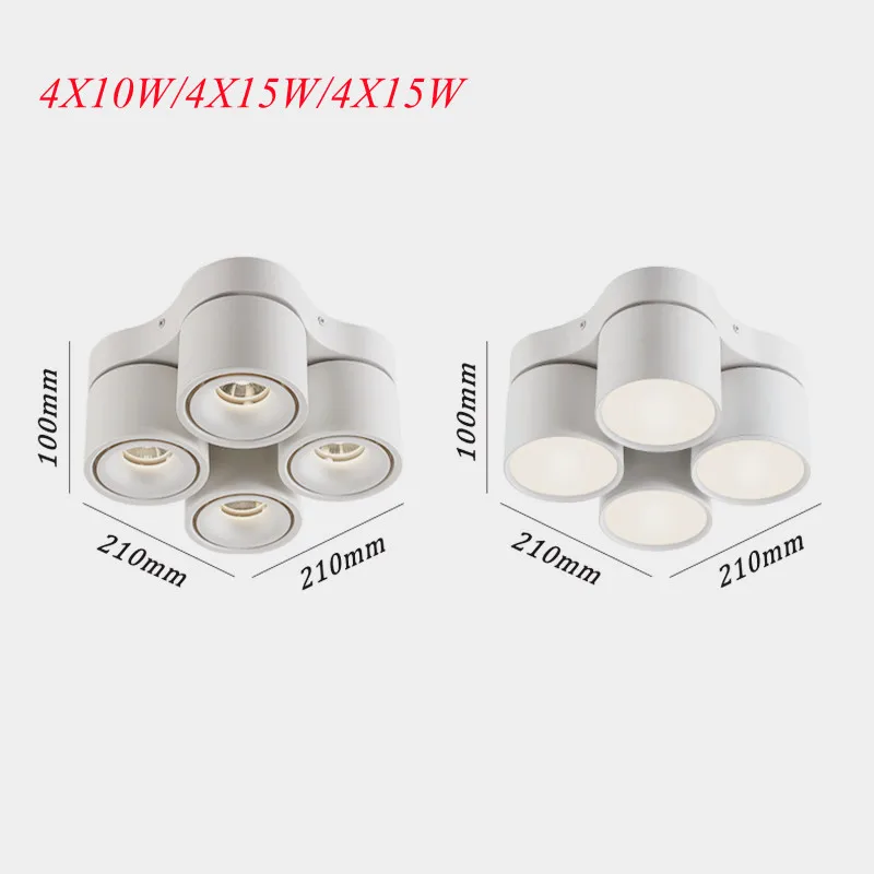 Диммируемые светодиодные потолочные светильники Cob 220 В переменного тока 40 Вт 55 |