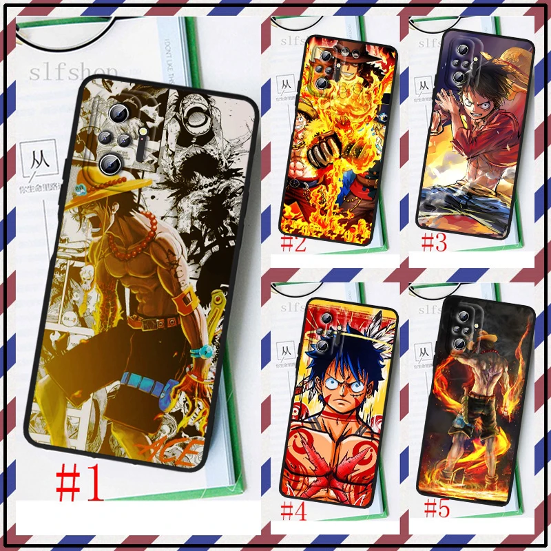 

Luffy One Piece Art For Xiaomi Redmi Note 11 10S 10 9T 9S 9 8T 8 7 6 Pro Plus Max 5G Black Soft Funda Capa Phone Case