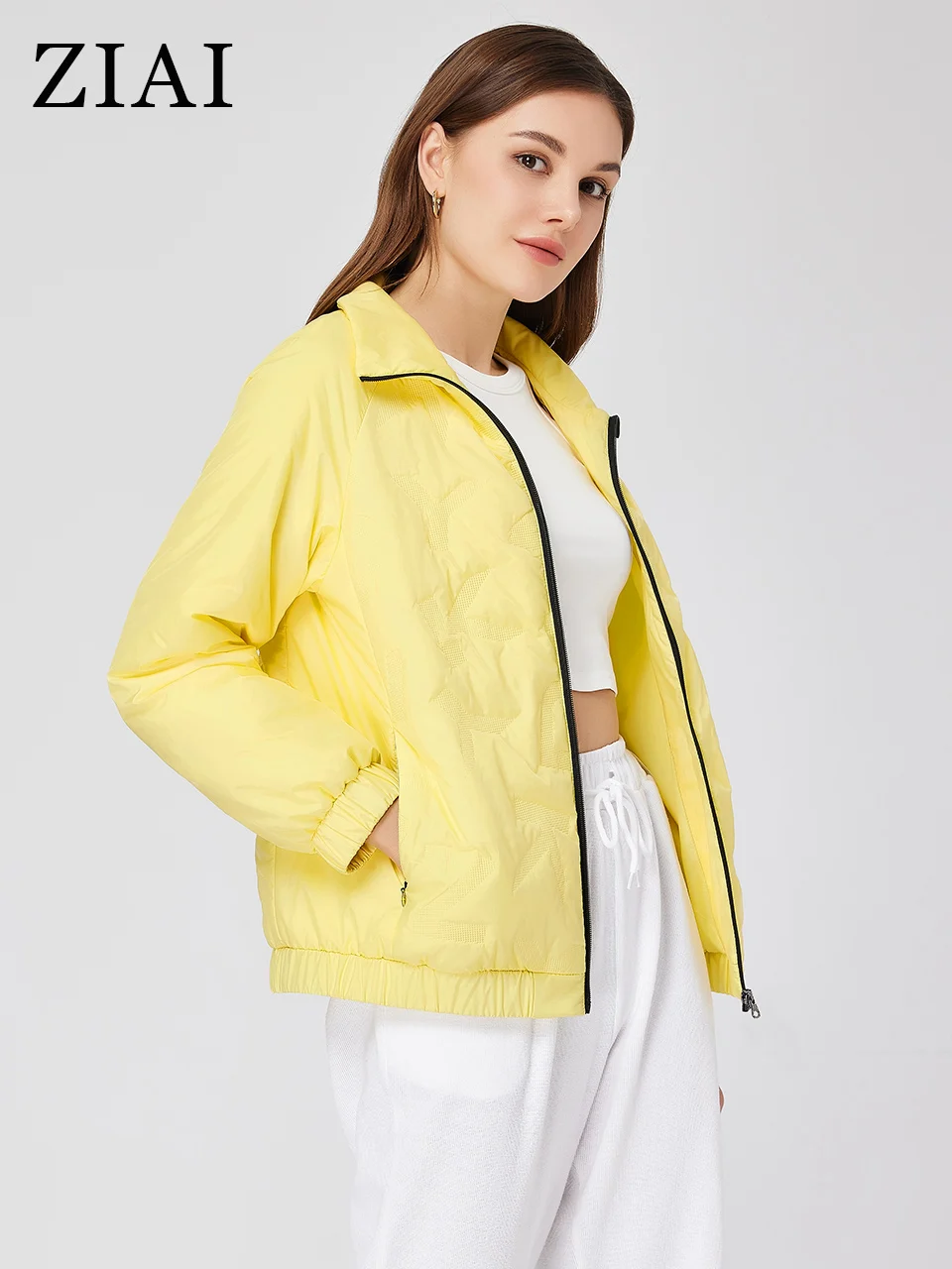 ZIAI woman coats 2023 Spring Autumn Short Fashion lapel jacket Casual Thin Cotton comfortable Women's spring jacket ZM-20380