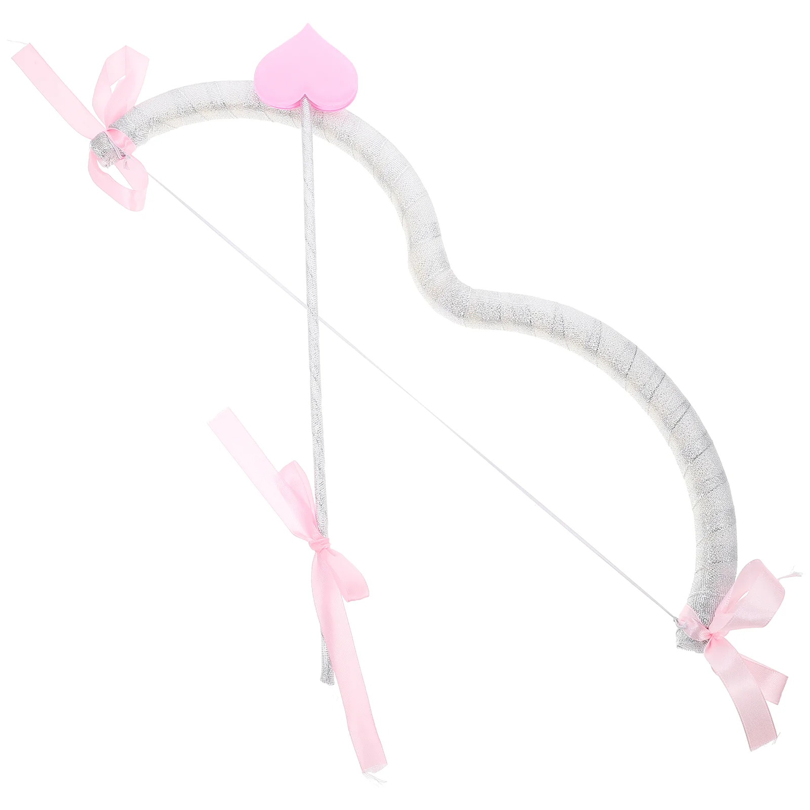 Cupid's Arrow Bow Silver Pink Costume Photo Prop Funny Foam Cosplay Coslay Miss