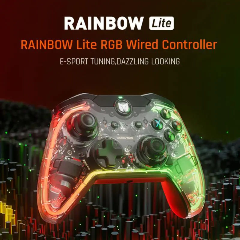 

TYPE-C Wired Gamepad Game Controller Gaming Joypad Joystick Control For PC Computer Laptop Gamer Rainbow Lite Pro Game Console
