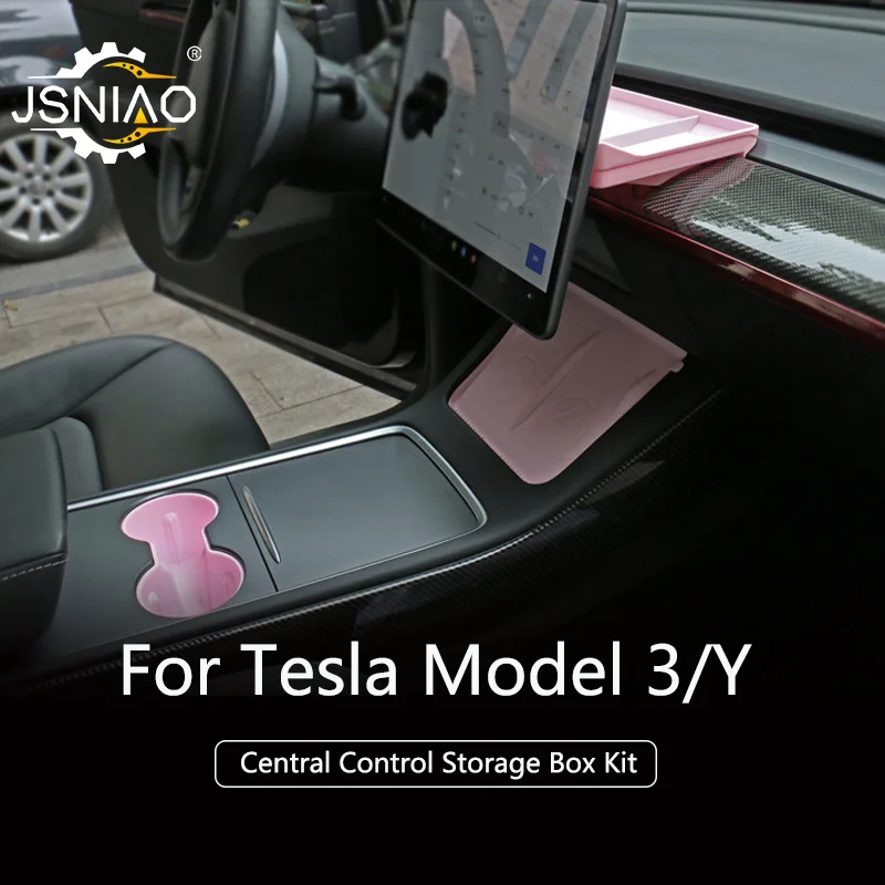 

Для Tesla model 3/Y ящик для хранения на центральную панель управления Kit коробка для хранения приборной панели держатель для стакана с водой Бесп...