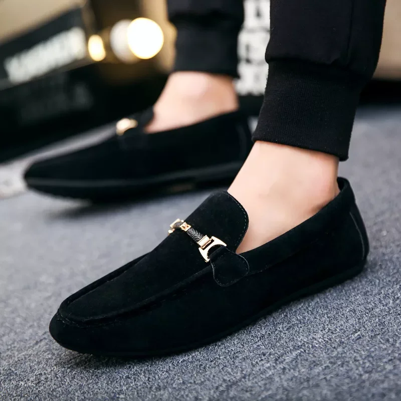

New Soft Casual Shoes Mens Summer Slip on Canvas Shoes for Men Ligthweight Comfortable Fashion Flat Loafers Shoes Plus Size