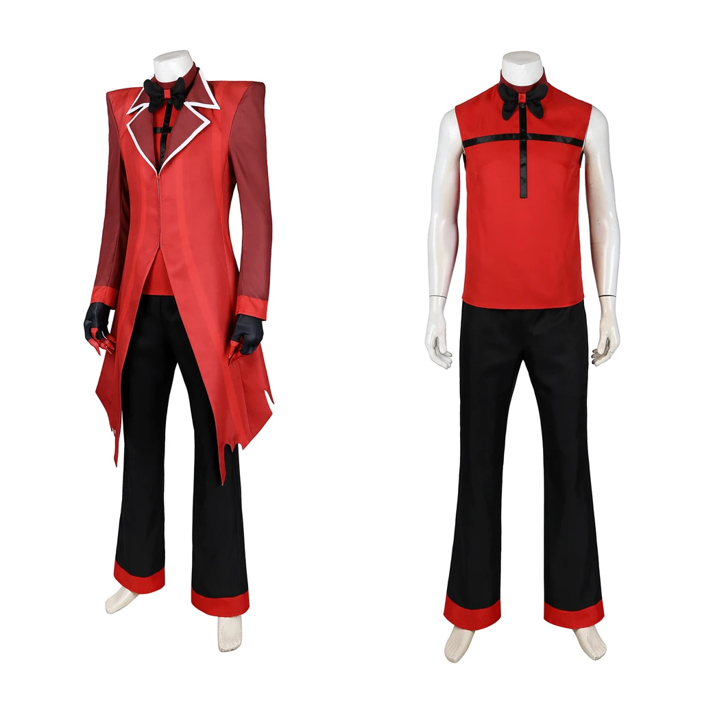 Костюм Аластора для косплея Чарли красный пиджак брюки костюм вагги полный