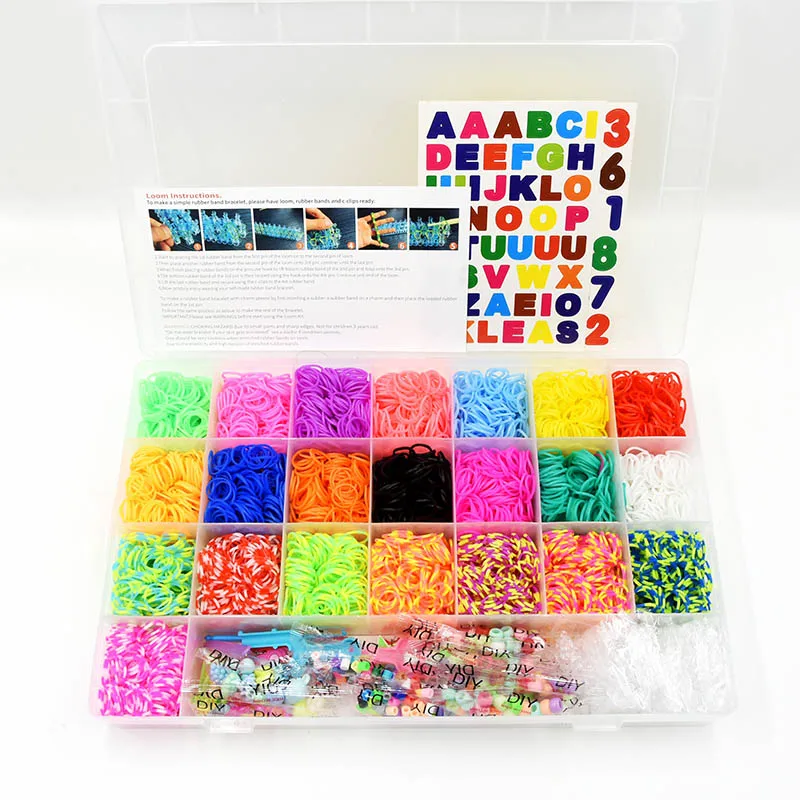 

Loom Rubber Bands Children Diy Arts Crafts Toys Bracelet Girl Gift Hair Band Colorful Gum Make Woven Bracelets Kids Toy