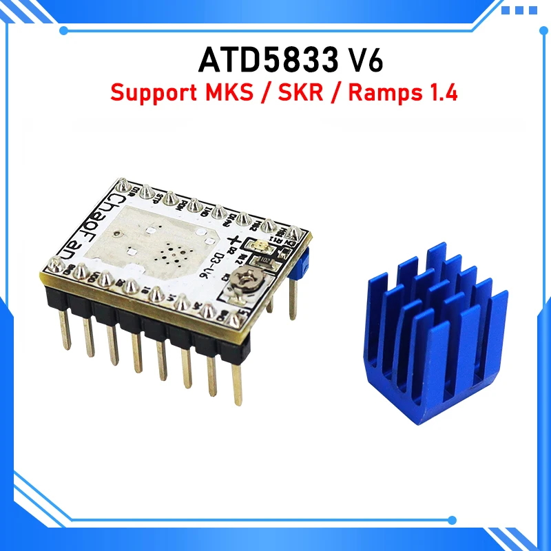 

ATD5833 Stepper Motor Driver Stepstick Ultra Quiet 3d Printer Parts With Heat Sink For MKS Controller Motherboard