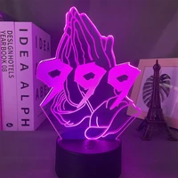 3d lamp juice wrld led night light for home decoration colorful nightlight gift for fans dropshipping juice wrld