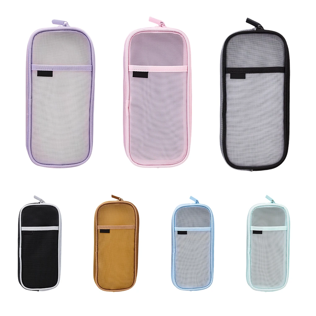 

Transparent Pencil Case Pen Bag Stationery Pouch with Zipper Students