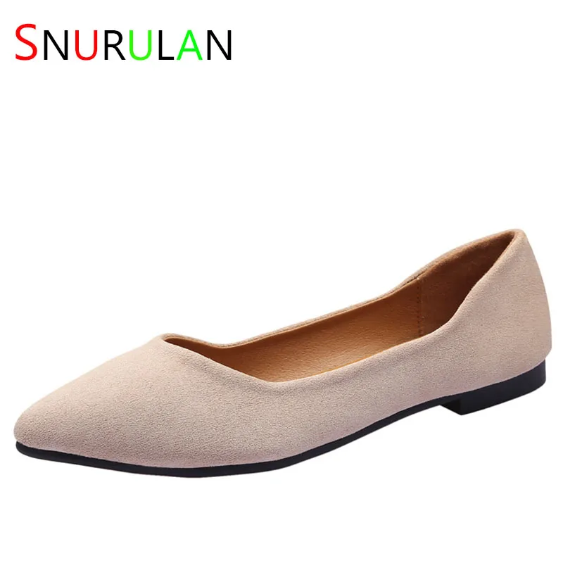 

2023 Women's Pointed Toe Ballet Flats Casual Slip On Walking Shoes lip-On Soft Ballet Flats Shoes женская кожаная обувь