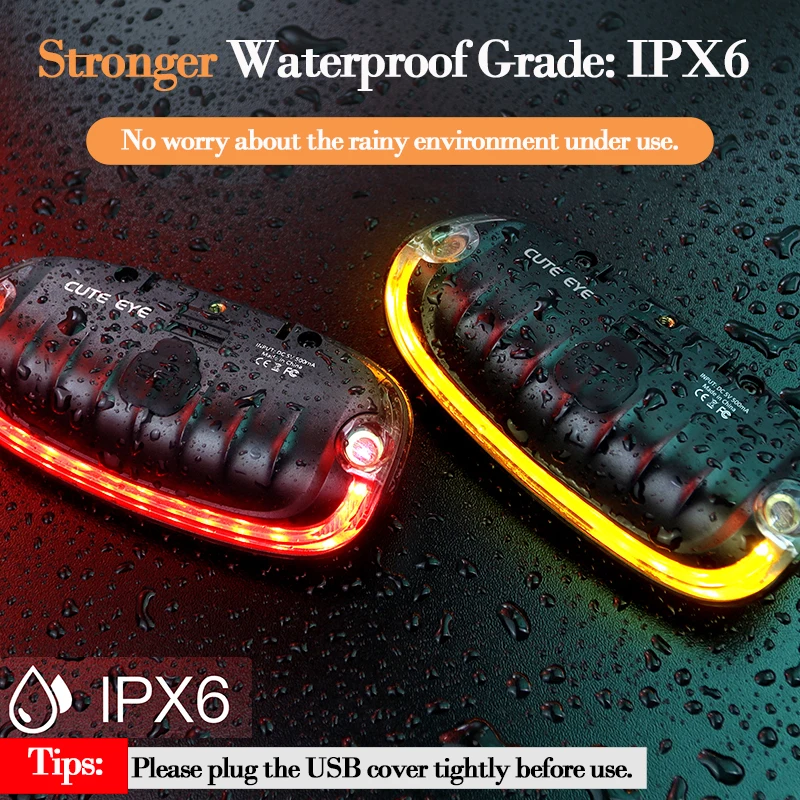 

Meilan CuteEye X3 Rear Bike Light Smart BLE 4.0 Bicycle Tail Light IPX6 Waterproof Laser Safety Lights 2500mAh Rechargeable Lamp
