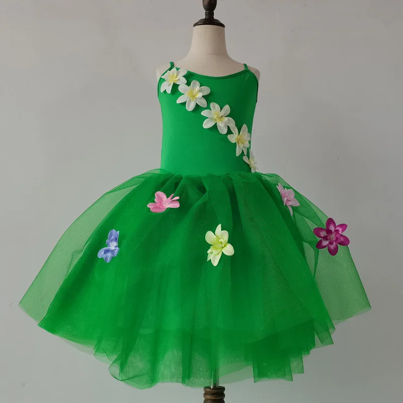 Балетное платье-пачка для девочек Тюлевое платье без рукавов гимнастическое