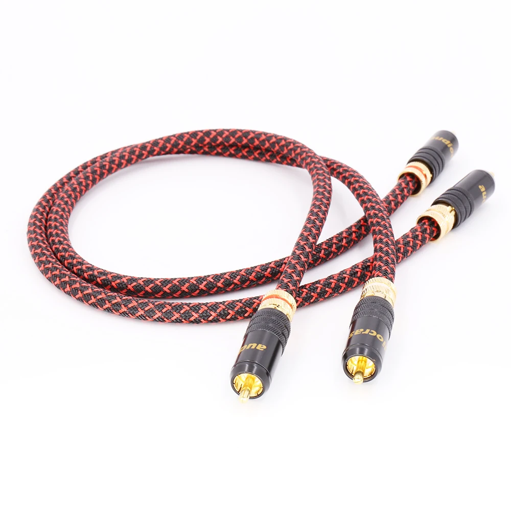 

Pair CANARE L4E6S 99.998% OFC Pure Copper HI-End Audio Cable With Gold Plated RCA To RCA 2RCA Hifi Interconnect Cable