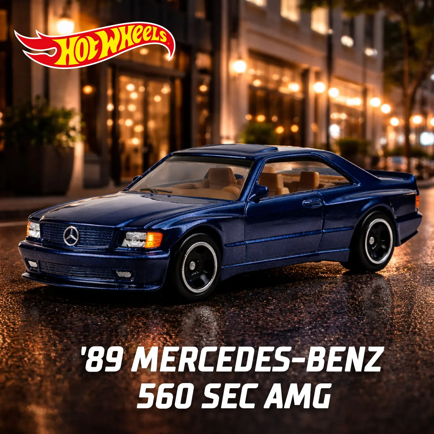 Фото Игрушечная машинка Hot Wheels, суперкар Hotwheels, модель Mercedes-Benz 560SEC AMG 1989 года, 25P, игрушки для мальчиков №1