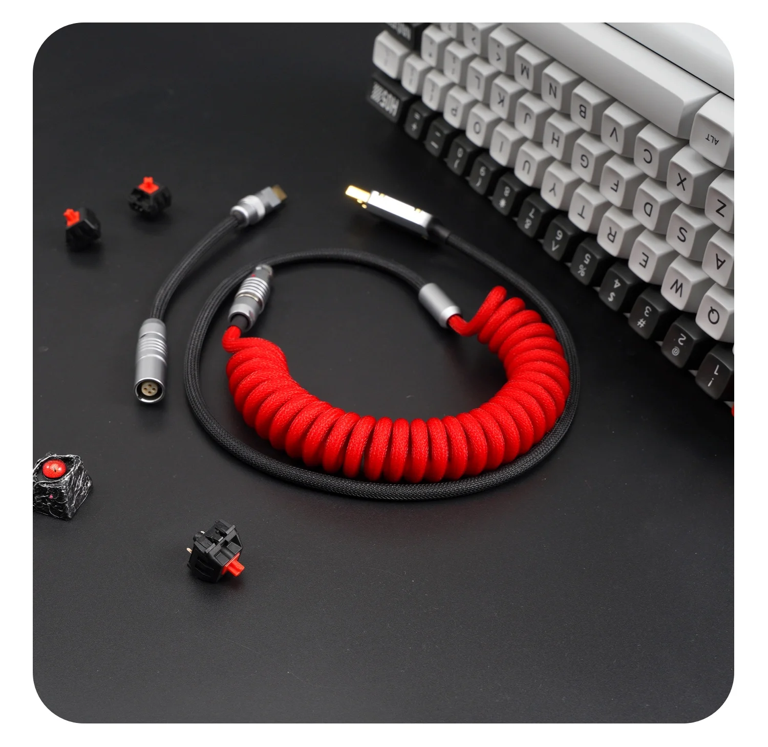 GeekCable ручная механическая клавиатура, кабель для передачи данных, MelGeek, ходящий по земле, Type-C, мини-USB, микро-USB, PH/XH
