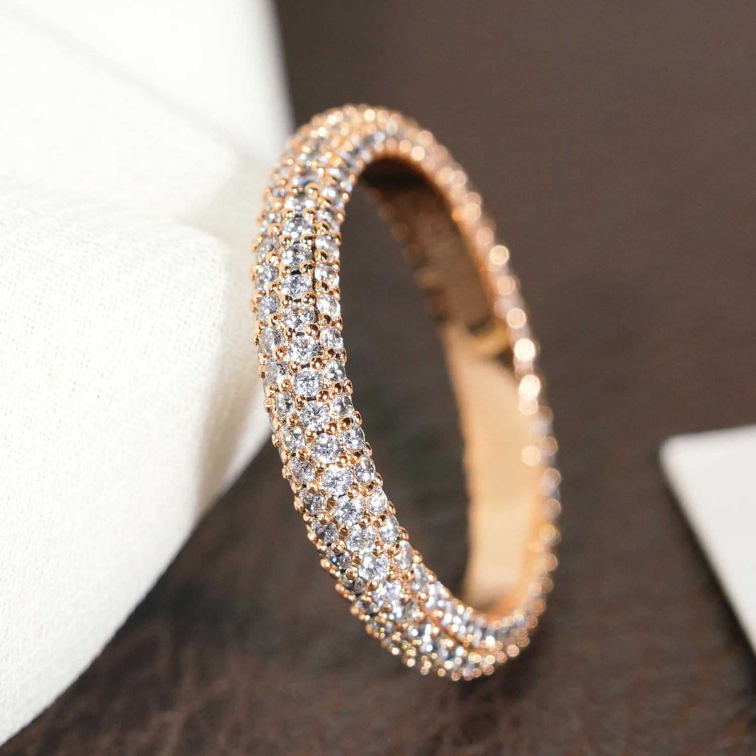 Модное обручальное кольцо с муассанитом и кристаллами для женщин ювелирные