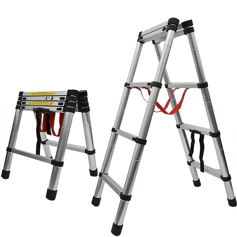 

Утолщенная телескопическая лестница из алюминиевого сплава, 1,4 м + 1,4 м, Многофункциональная лестница в елочку, портативная складная Инженер...