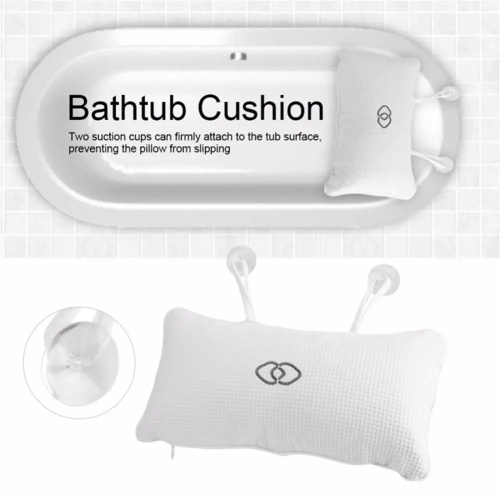 

Комфортная подушка для шеи и спины, противоскользящая подушка для ванны, предназначенная для ванной, мягкий подголовник, массажная присоска для ванной