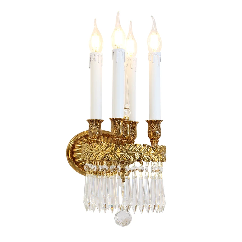 

for european rococo palace stair lamp classic solid brass candle lighting lantern wall bracket light fitting