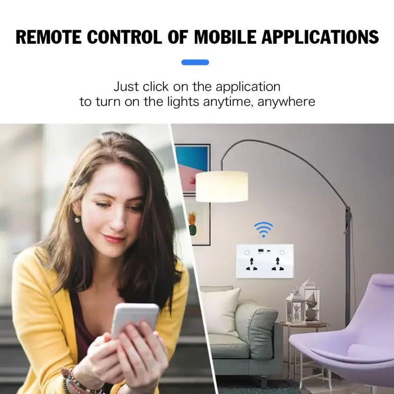Умная USB-розетка Wi-Fi/Zigbee беспроводная британская вилка с монитором питания