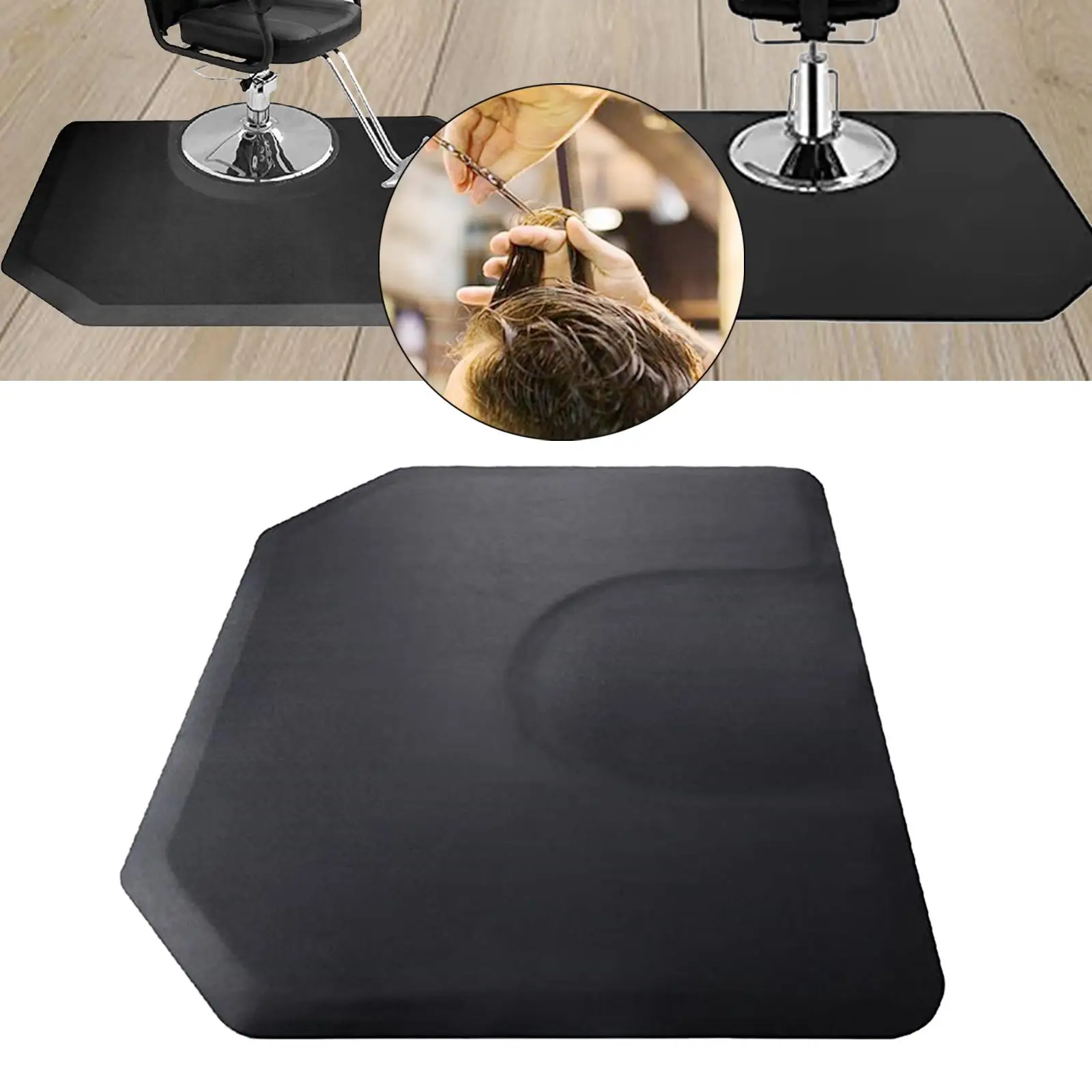 

Salon Mat Hairdressing Equipment Warterproof for Hair Stylist Office Barber Shop Chair Mat