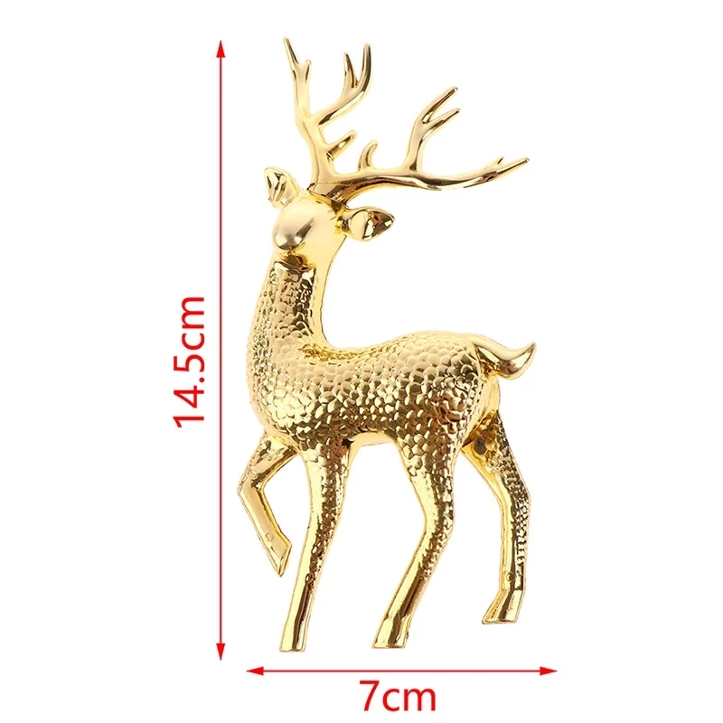 Artificial Christmas Simulation Sika Deer Reindeer Fairy Tale Garden Props Animal Statue Home Elk Shop Display Cabinet Ornaments