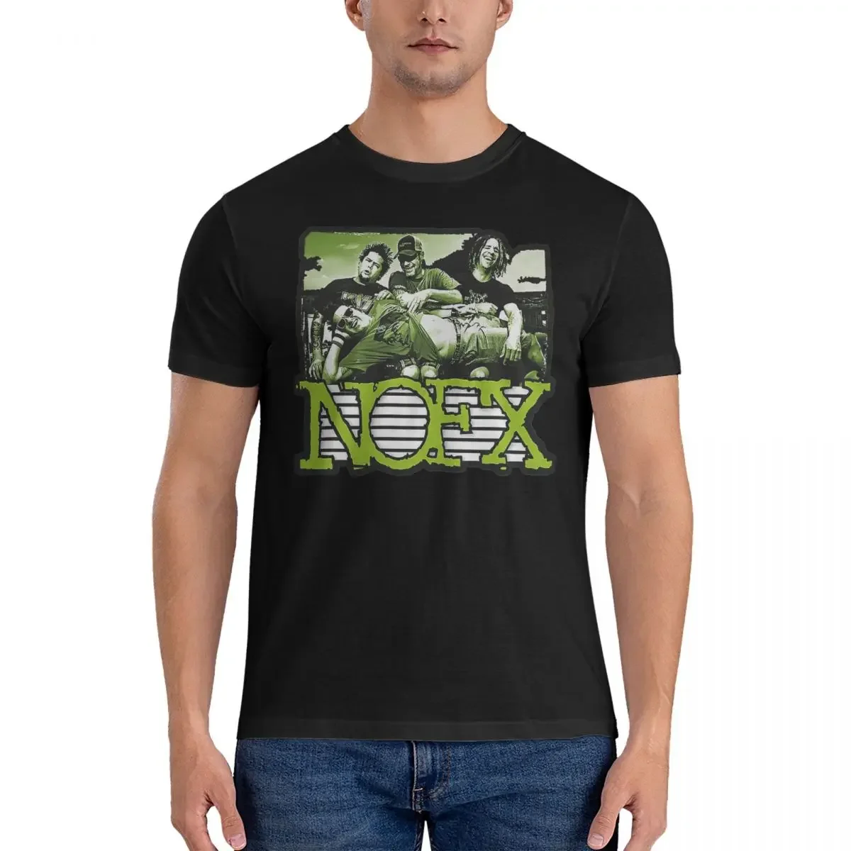 Футболка Nofx Band мужская из чистого хлопка Повседневная рубашка с круглым вырезом