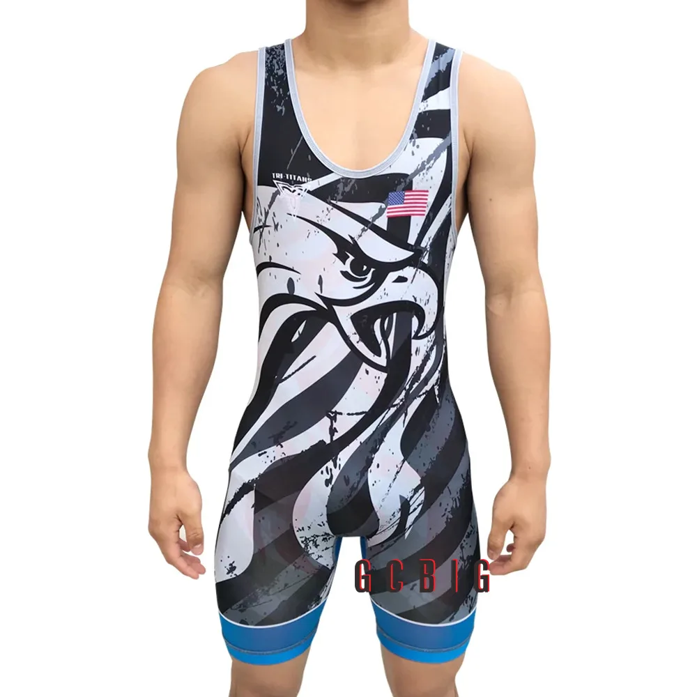 Wrestling Suit Singlet Weightlifting PowerLifting Boxing Triathlon Bodysuit Gym Breathable Skinsuit Swimwear Marathon Running