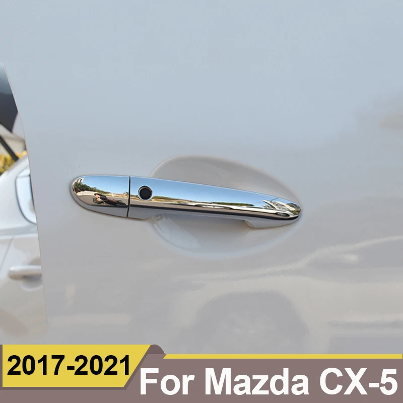 Фото Накладки на ручки дверей для MAZDA CX-5 CX5 KF 2017-2019 2020 2021 2022 2023 2024 2025, аксессуары для стайлинга автомобиля №4