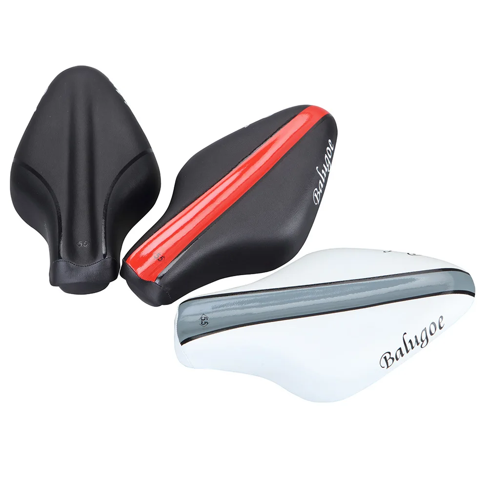 

BALUGOE Road Bike Saddle Dead Speed Saddle Leather Seat Mountain short saddle Bicycle Accessories