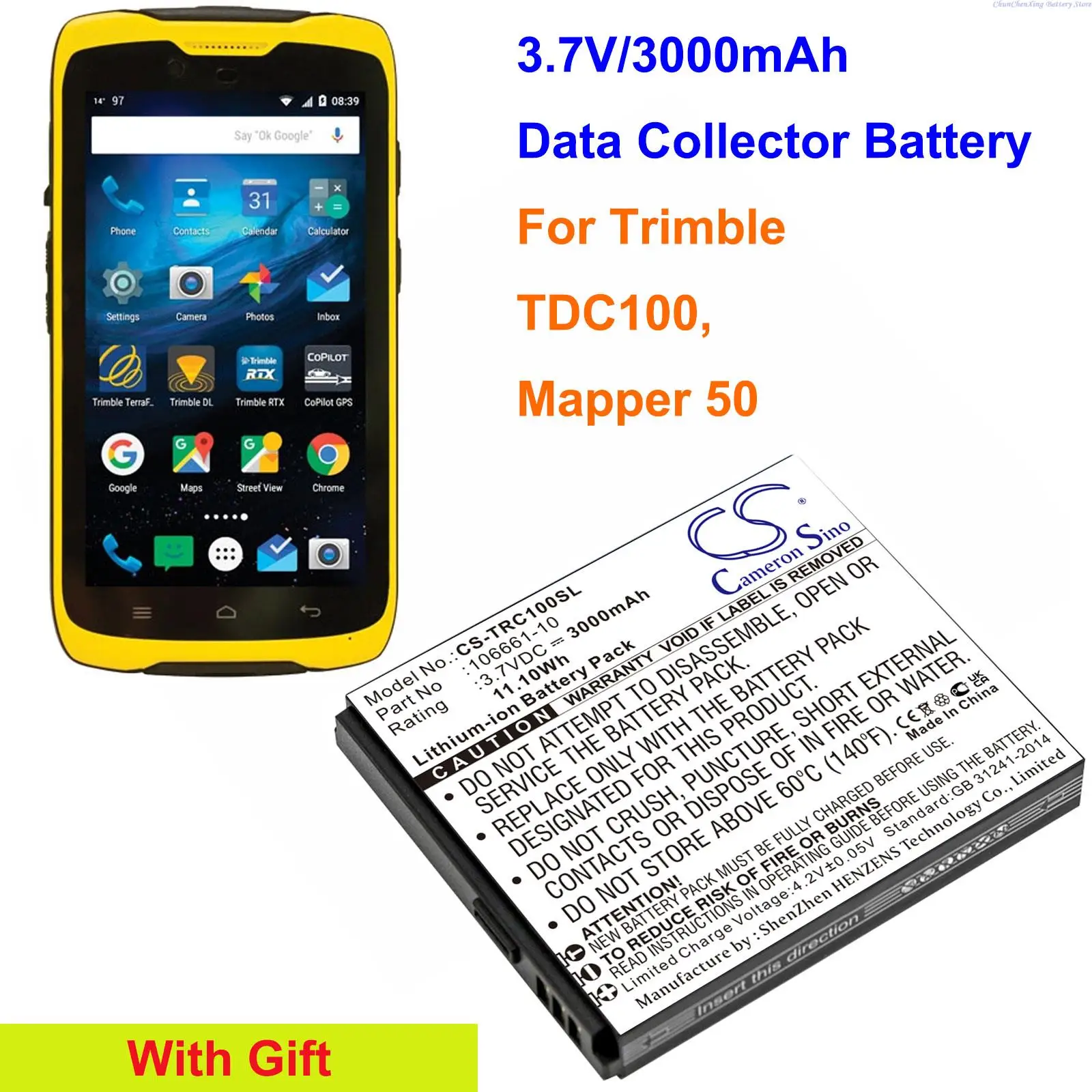 3000mAh ручной коллектор данных батарея 106661-10, 106661-20 для Trimble TDC100, Mapper 50 3000mAh ручной коллектор данных батарея 106661-10, 106661-20 для Trimble TDC100, Mapper 50