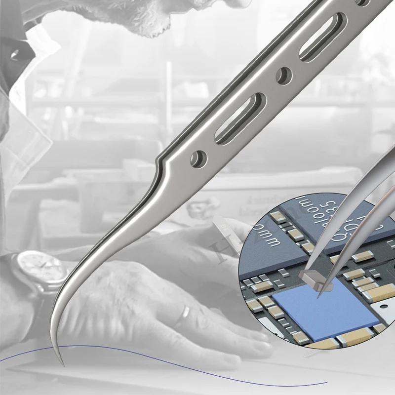 Антимагнитный промышленный пинцет из углеродистой стали