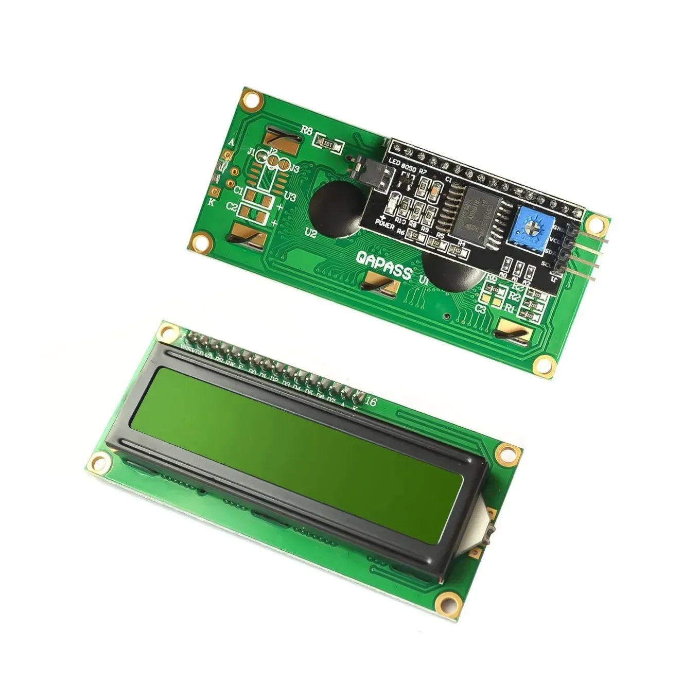 LCD1602 1602 ЖК-модуль синий/желтый зеленый экран 16x2 символьный ЖК-дисплей PCF8574T PCF8574 IIC