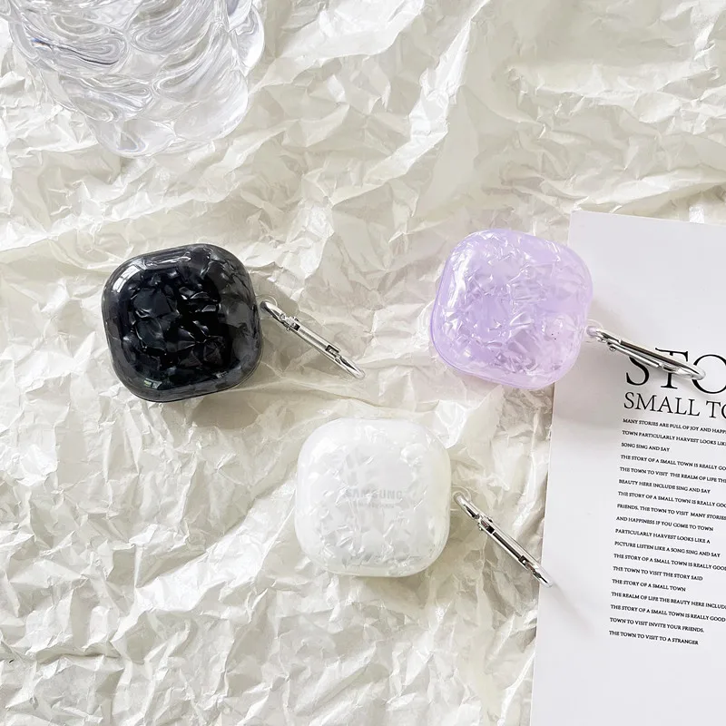 

Чехол для Samsung Galaxy Buds Live, черный, фиолетовый, белый чехол с рисунком, чехол для беспроводных наушников Galaxy Buds pro/Buds2, чехол