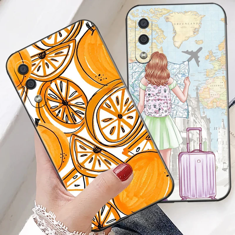 

Colorful For Samsung A11 A21S A31 A32 A41 A51 A71 A52 A72 4G 5G Phone Case Soft Liquid Silicon Back Silicone Cover Black